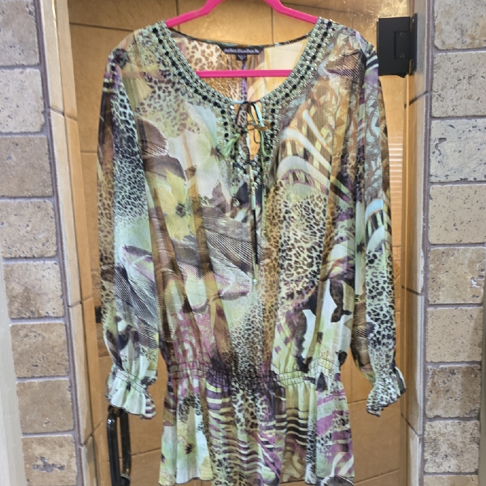 Sienna Rose Vibrant Sheer Blouse